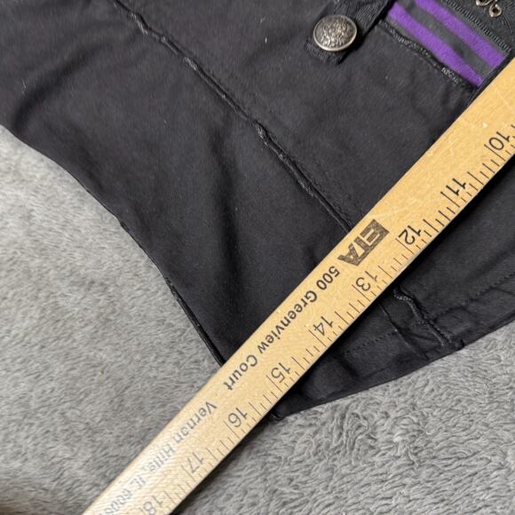 Vintage Tripp NYC Women L Goth Punk Halter Corset Vest Top Faux Fur Collar Black - Picture 10 of 10